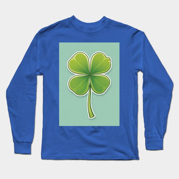 Four leaf clover- St. Patrick's day luck Long Sleeve T-Shirt by Love of animals